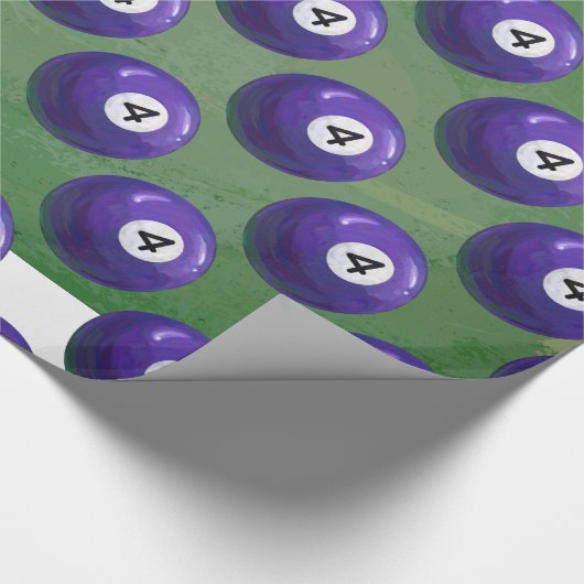 4 Pool Ball Patroon Cadeaupapier (Hoek)