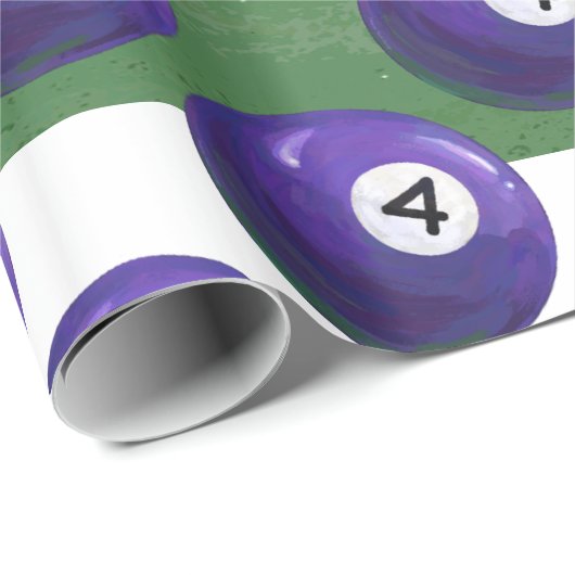 4 Pool Ball Patroon Cadeaupapier (Rol Hoek)