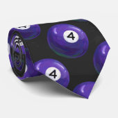 4 Pool Ball Patroon Stropdas (Opgerold)