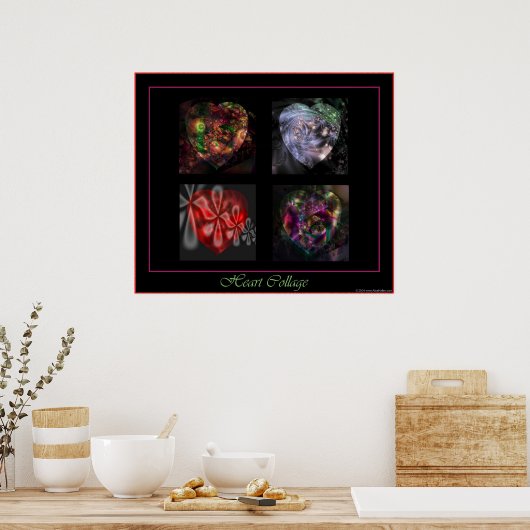 4 poster hart (Keuken)