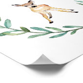 4 Poster met bosdieren en kransen (Hoek)