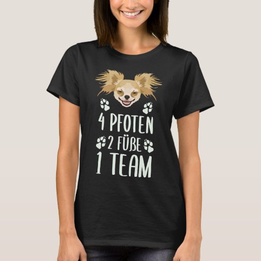 4 poten 2 feet 1 Team Chihuahua T-shirt (Voorkant)