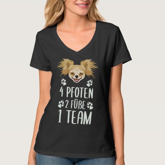 4 poten 2 feet 1 Team Chihuahua T-shirt (Voorkant)