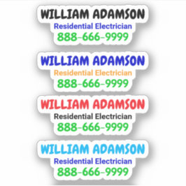 4 Promotioneel elektricien telefoonnummer | Contac Sticker