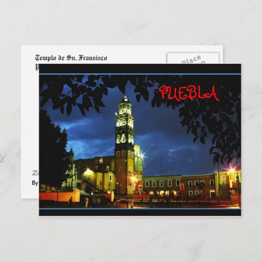 4, PUEBLA BRIEFKAART (Voorkant / Achterkant)