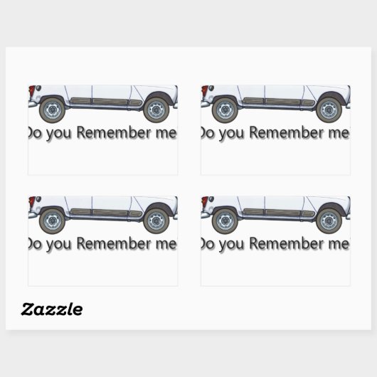 4 RECHTHOEKIGE STICKER (Vel)