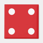 4 Red Dice Magnet (Voorkant)