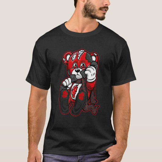 4 Red Thunder T-shirt Heartbreak Money Drip Retro (Voorkant)