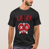 4 Retro Red Thunder T-shirt om Loser Lover Red T a (Voorkant)