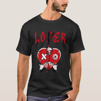 4 Retro Red Thunder T-shirt om Loser Lover Red T a