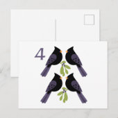 4 Roepende vogels Briefkaart (Voorkant / Achterkant)