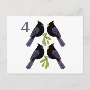 4 Roepende vogels Briefkaart