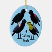 4 Roepende vogels Keramisch Ornament (Rechts)