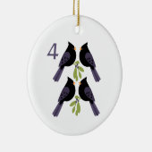 4 Roepende vogels Keramisch Ornament (Rechts)