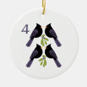 4 Roepende vogels Keramisch Ornament (Voorkant)