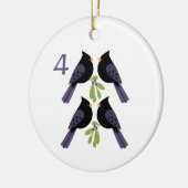4 Roepende vogels Keramisch Ornament (Links)