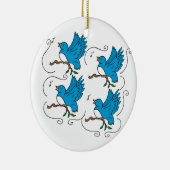 4 Roepende vogels Keramisch Ornament (Rechts)