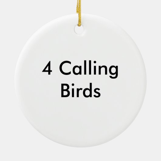 4 Roepende vogels Keramisch Ornament (Achterkant)