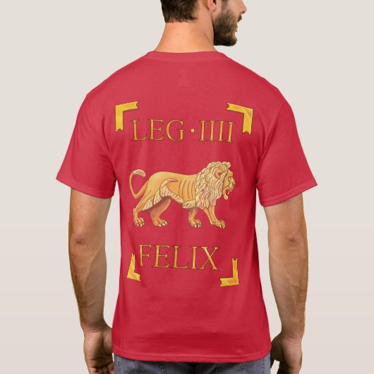 4 Roman Legio IIII Flavia Felix Vexillum T-Shirt (Achterkant)