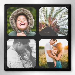 4 Rond Lijst-vriend(in) fotosjabloon vierkant rast Magneet