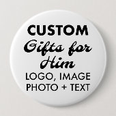 4" Ronde Button Pin Badge Custom Gifts voor Hem (Voorkant)