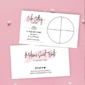 4"Ronde Cake Snijgids 2x2 Portiegrootte Informatiekaartje