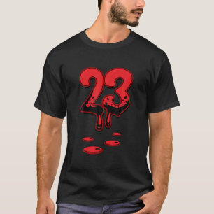 4 Rood Thunder T-shirt om overeen te komen met num