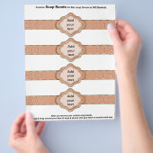 4 Roos voor zeepband Sinaasappel lint per vel Flyer (Hand)