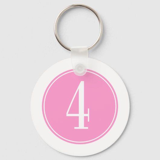 #4 Roze cirkel Sleutelhanger (Voorkant)