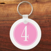 #4 Roze cirkel Sleutelhanger (Voorkant)