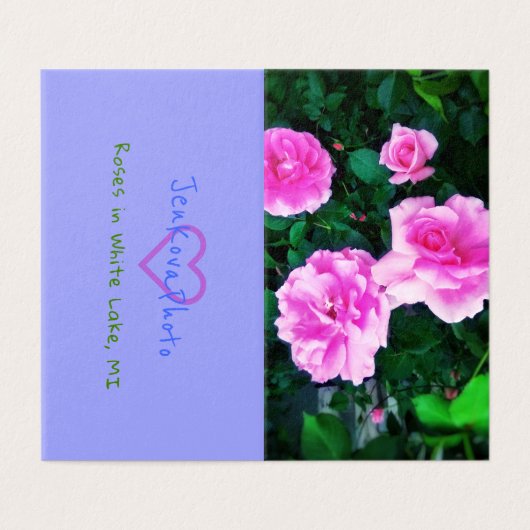 4 ROZEN 2x3.5 GIFT-KAART Visitekaartje (Buitenkant ongevouwen)