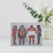 4 Sagittal crest bigfoot, Briefkaart (Staand voorkant)