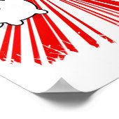 4 schattig Japans poster met geluk (Hoek)