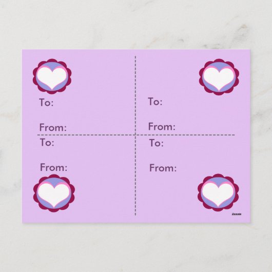 4 Schattigee teddybeer Valentijn platte Kaarten Feestdagenkaart (Achterkant)