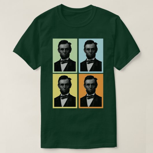 4 Score Abraham Lincoln Amerikaanse geschiedenis T-shirt (Design voorkant)