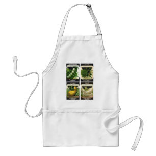4 Seed Packet Label Art Plantaardige Design Standaard Schort