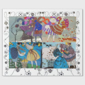 4 SEIZOEN KUNNEN DE KOSTEN VAN DE MODE VAN HET DEC CADEAUPAPIER (Vlak)