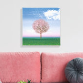 4 Seizoenen 4 panelen SPRING kunst canvas print (Insitu (Woonkamer))