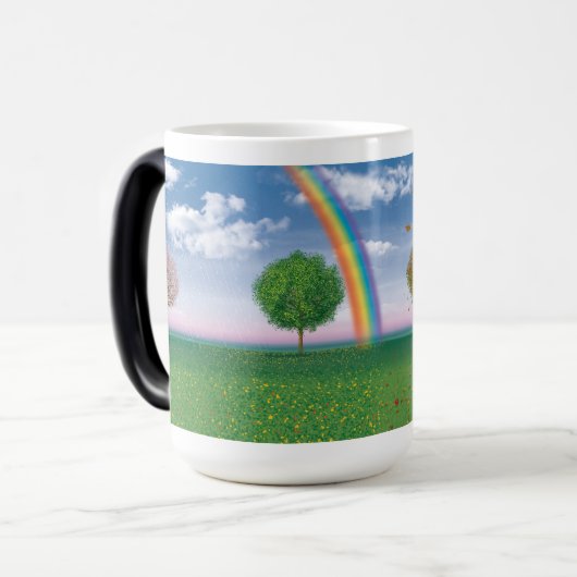 4 seizoenen kunstwerk MORPHING koffie mok (Voorkant links)