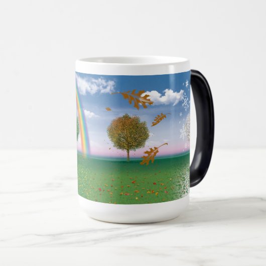 4 seizoenen kunstwerk MORPHING koffie mok (Voorkant rechts)