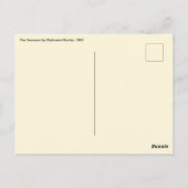 4 Seizoenen van Alphonse Mucha, Art Nouveau Briefkaart (Achterkant)