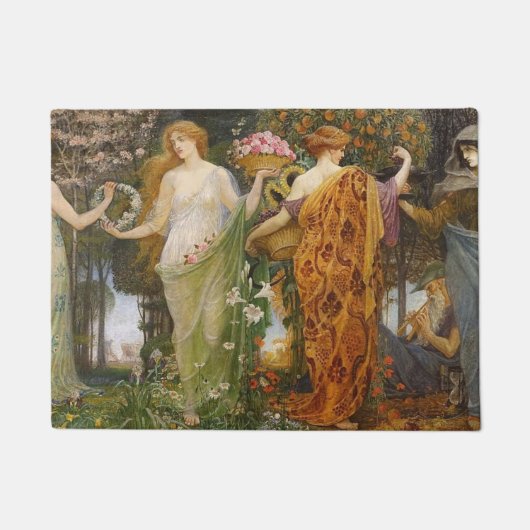 4 seizoenen van Walter Crane Deurmat (Voorkant)
