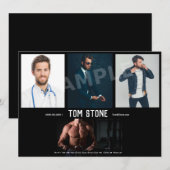 4 Sjabloon Photo Actor Headshot Comp Card Kaart (Voorkant / Achterkant)