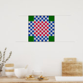 4-speler - Chess LABEL Board Grid (~1-inch magneet Poster (Keuken)
