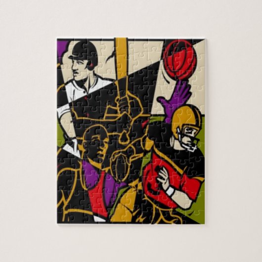 4 Sport Puzzle met Gift Box Legpuzzel (Verticaal)