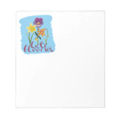 4 Spring and Summer Flowers with Fancy Text Notitieblok (Voorkant)