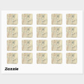 4 Springvelblad Vierkante Sticker (Vel)