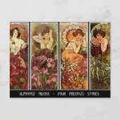 4 stenen A. Mucha Briefkaart (Voorkant)