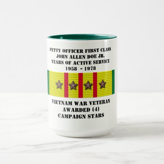 4 STERREN ZEILER VIETNAM OORLOG MOK (Midden)