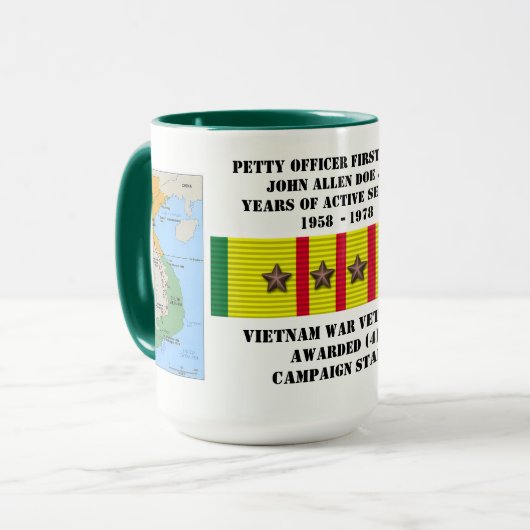 4 STERREN ZEILER VIETNAM OORLOG MOK (Voorkant links)